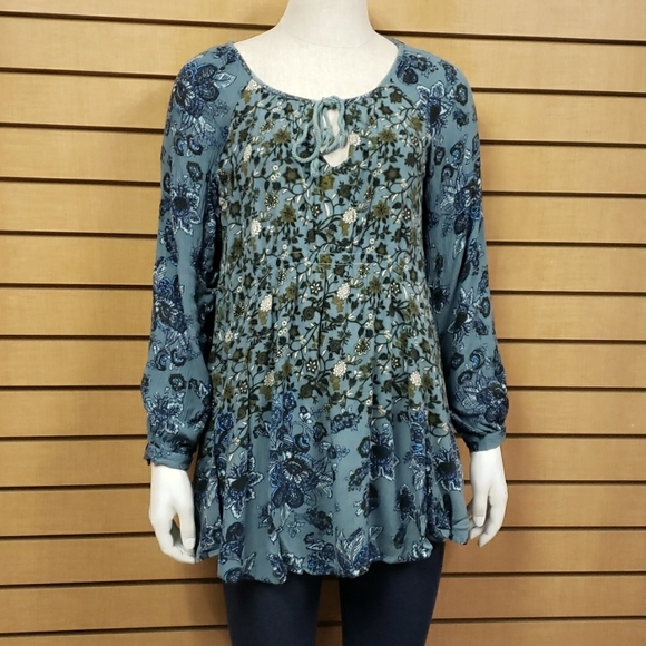 Free People Womens Lucky Loosey Floral Print Tunic Dress Size Small - Picture 1 of 11